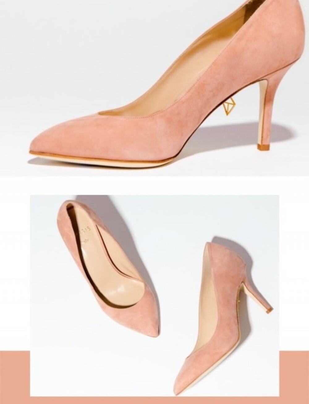 Thesis Couture Eve Painless Pump Nude Pink Suede Stiletto Heel Italy Size 37